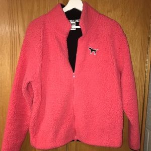 PINK soft Sherpa fleece jacket EUC